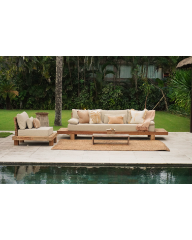 CONJUNTO DE SOFÁS DE MADERA DE TECA