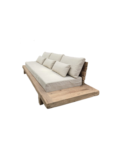 CONJUNTO DE SOFÁS DE MADERA DE TECA