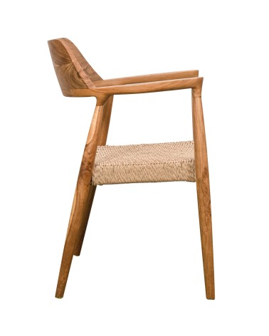 SAMY CHAIR IN TEAK AND SYNTHETIC RATTAN