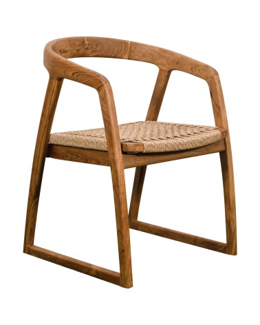 ABY CHAIR IN TEAK AND SYNTHETIC RATTAN