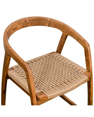 ABY CHAIR IN TEAK AND SYNTHETIC RATTAN