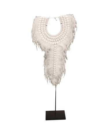 BALI SHELL AND FEATHERS NECKLACE